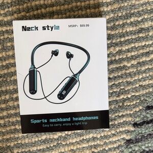 Black Sports Neckband Headphones